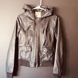 Ladies leather faux bomber jacket🖤